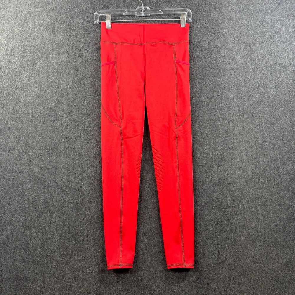 Dover Saddlery Pants Kids Red Large Tech Tight Riding Sport Horse Stretch
